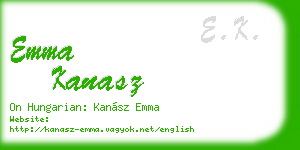 emma kanasz business card